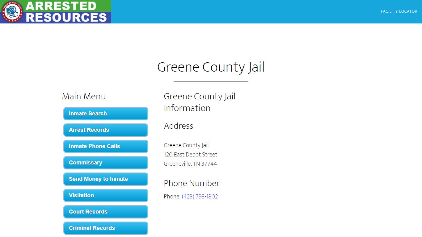 Greene County Jail - Inmate Search - Greeneville, TN - Arrested Resources